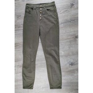 Abercrombie & Fitch Jeans Womens 25/0R Green Ultra High Rise Super Skinny Ankle